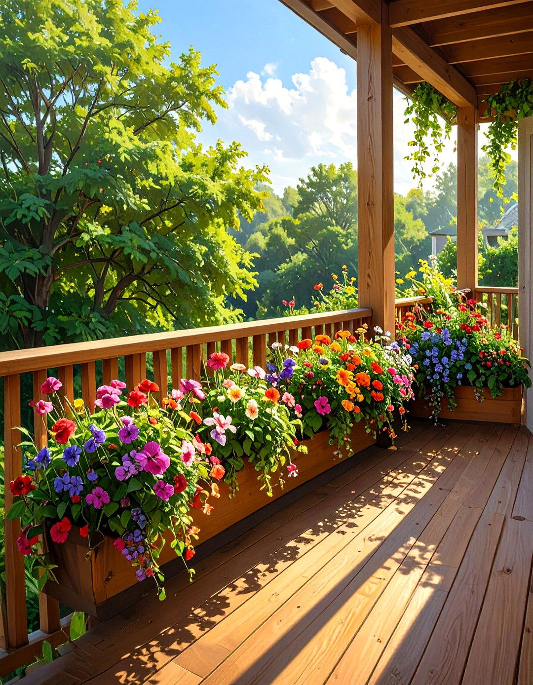 Horizontal Railing with Integrated Planters - 30 modern horizontal deck railing ideas
