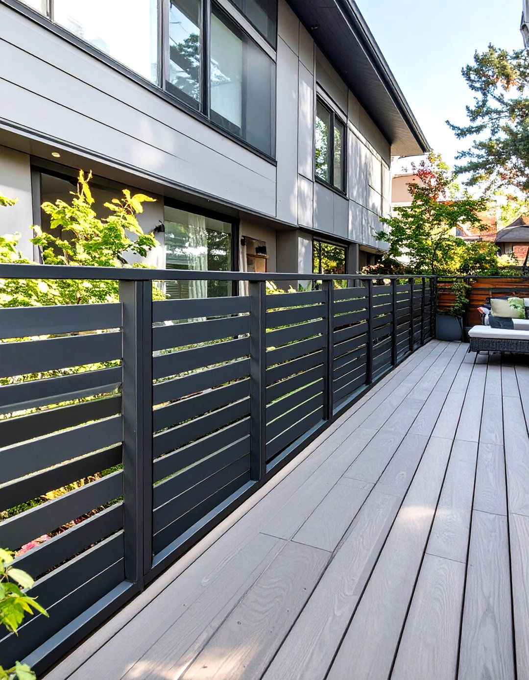 30 Durable Metal Deck Railing Ideas for Modern Patios - We Love Home Blog