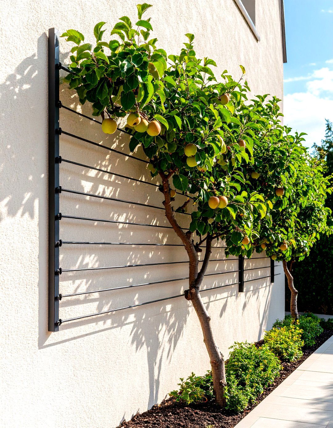 Horizontal Wire Garden Trellis - 30 garden trellis ideas