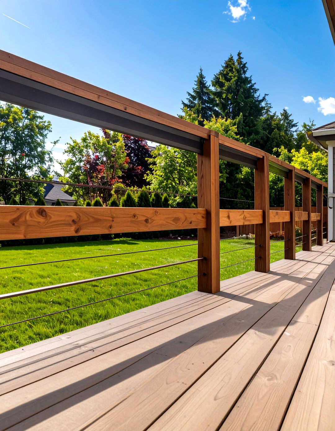 30 Stylish Wood Deck Railing Ideas for Better Design - We Love Home Blog