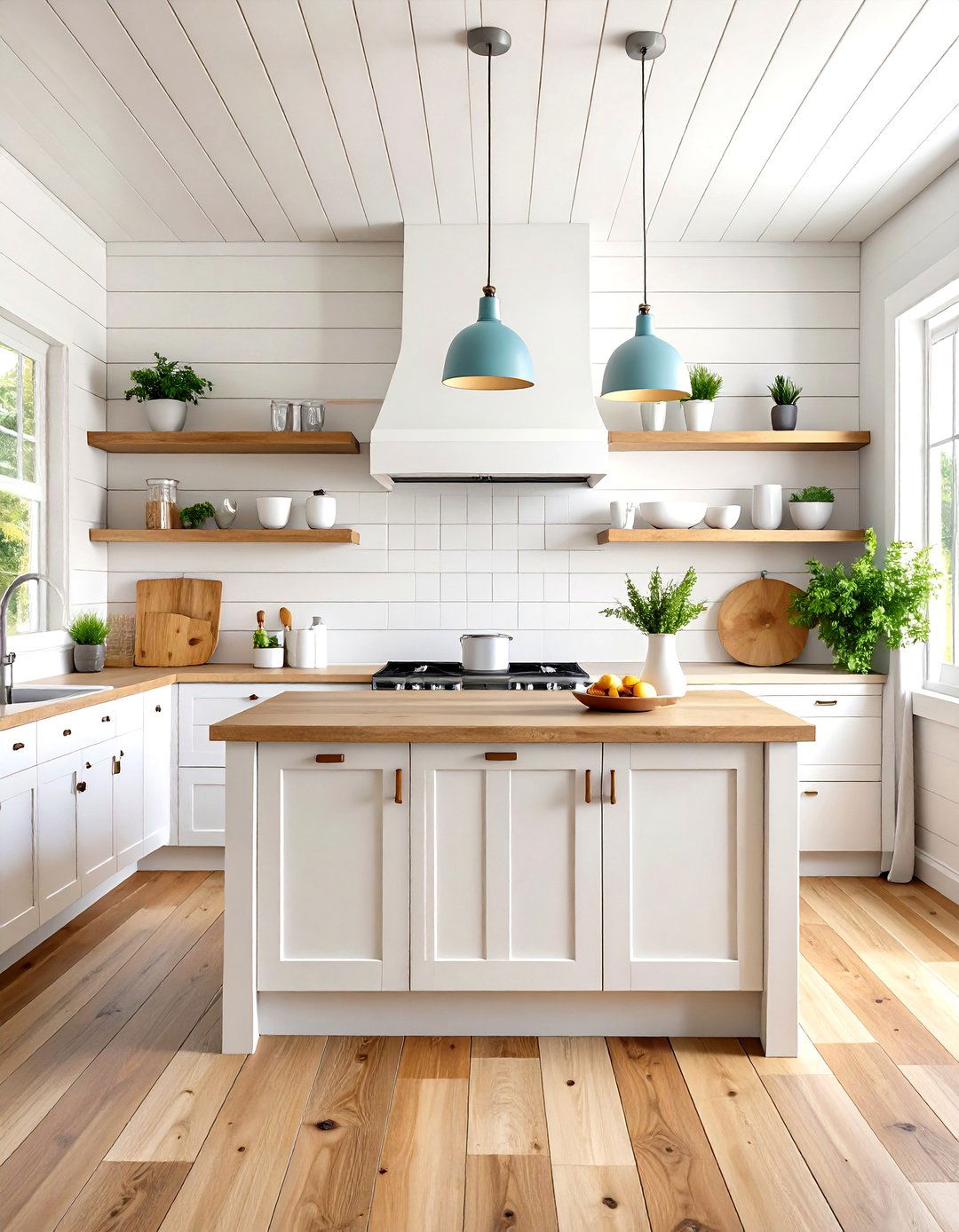 Horizontal Wood Plank Backsplash - 30 rustic backsplash ideas