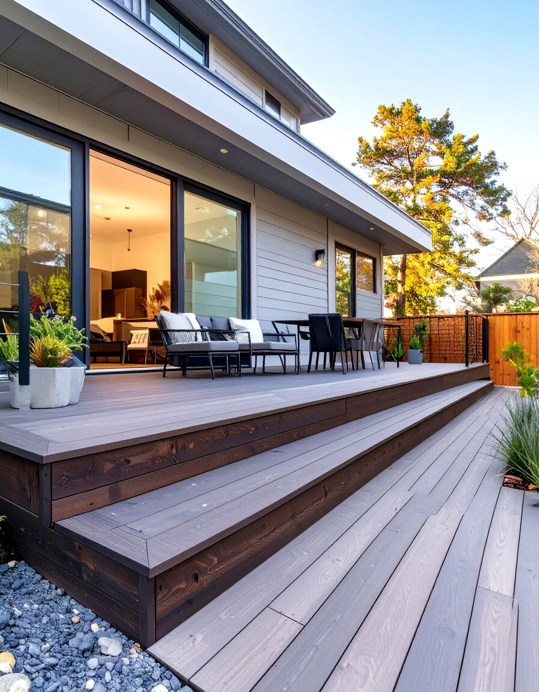 Horizontal Wood Plank Skirting - 30 inexpensive deck skirting ideas