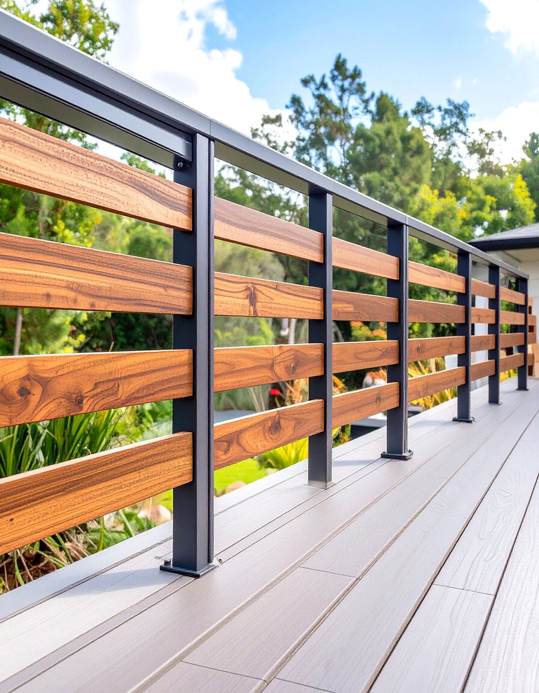 30 Simple Deck Railing Designs to Modernize Your Patio - We Love Home Blog