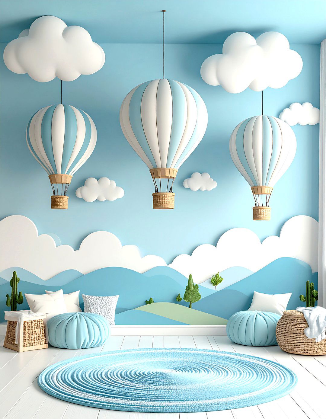 Hot Air Balloon Adventure Room - 30 little girls room ideas
