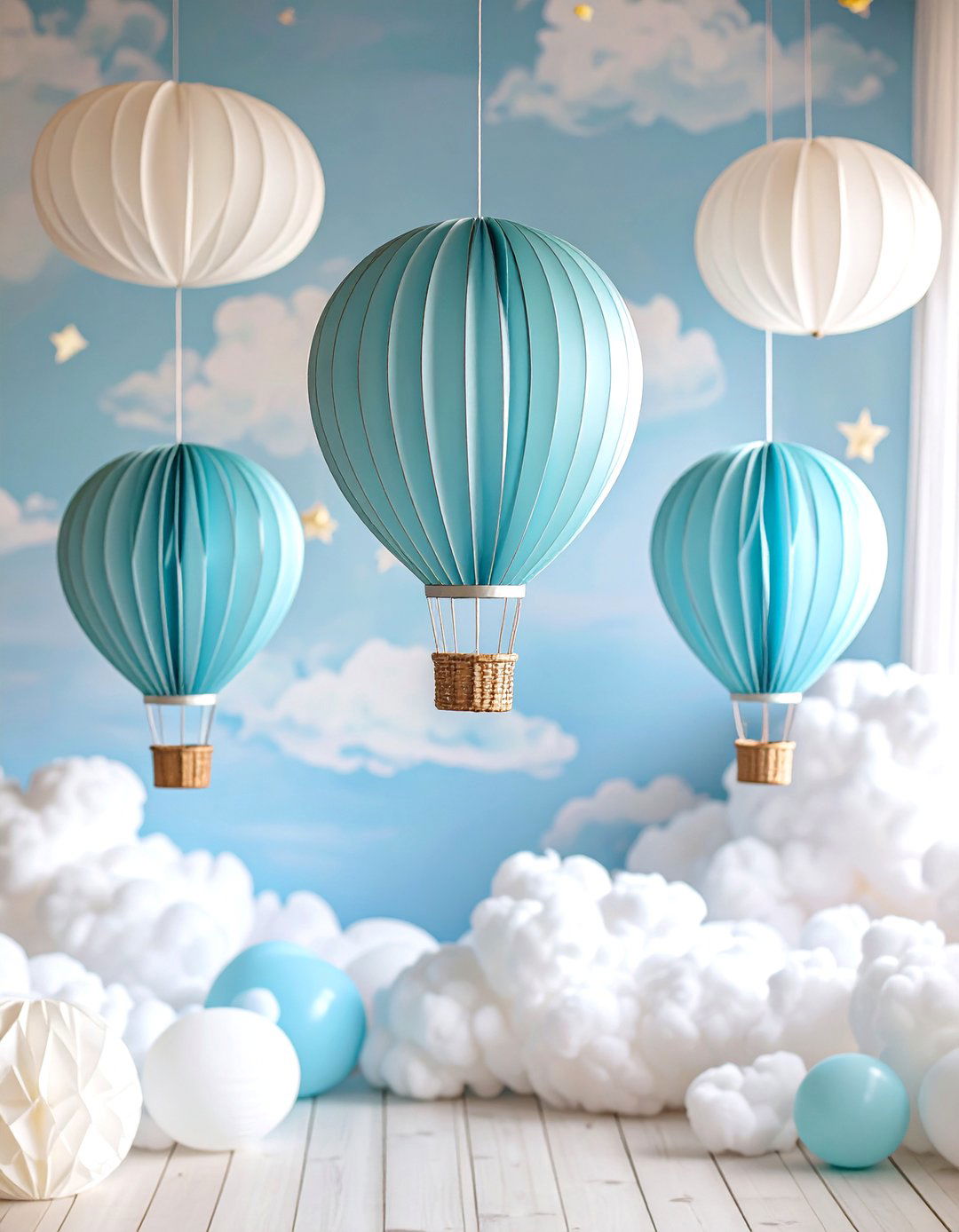 Hot Air Balloon Baby Shower - 30 baby shower ideas for boys