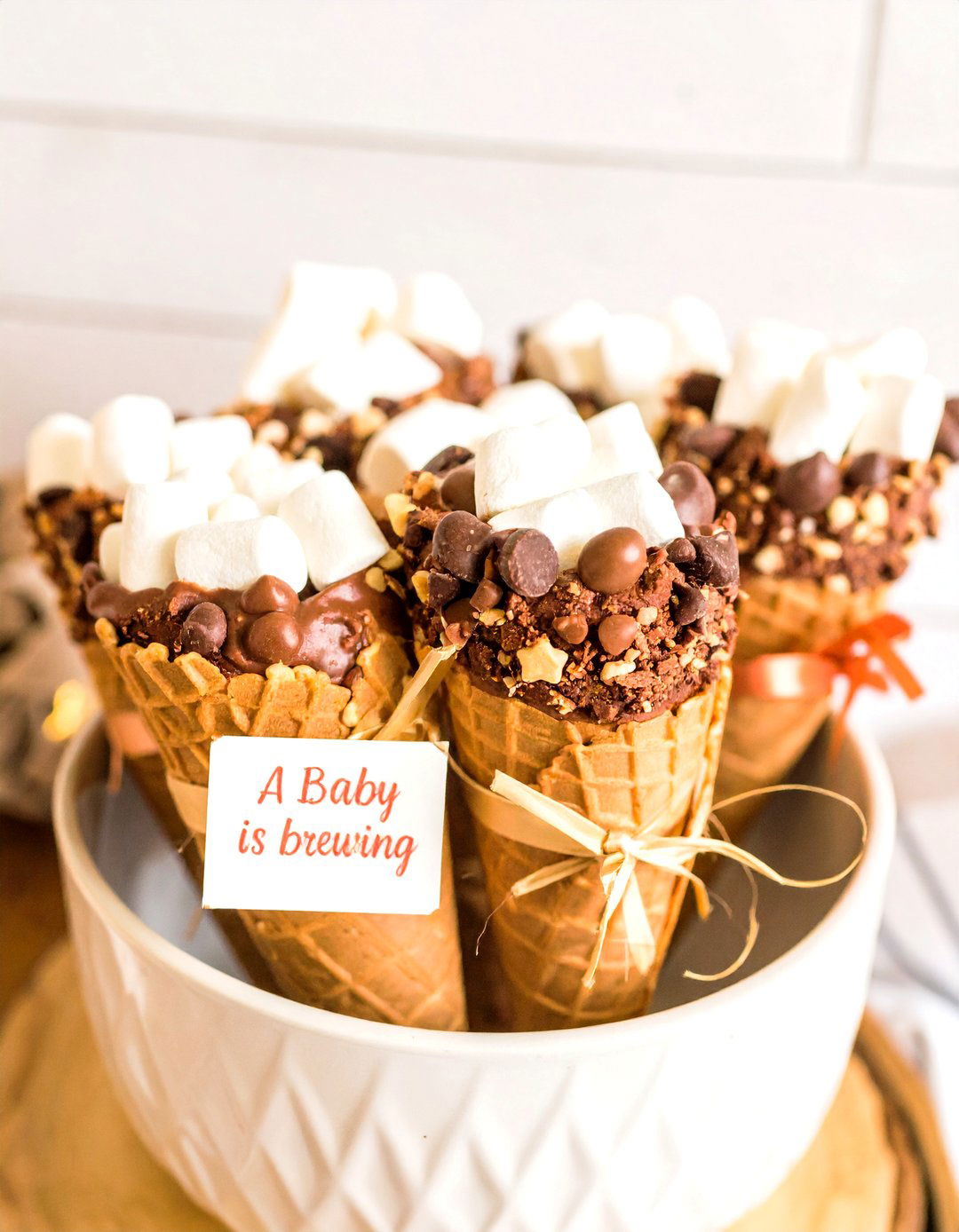 Hot Cocoa Mix Cones - 30 baby shower favors ideas