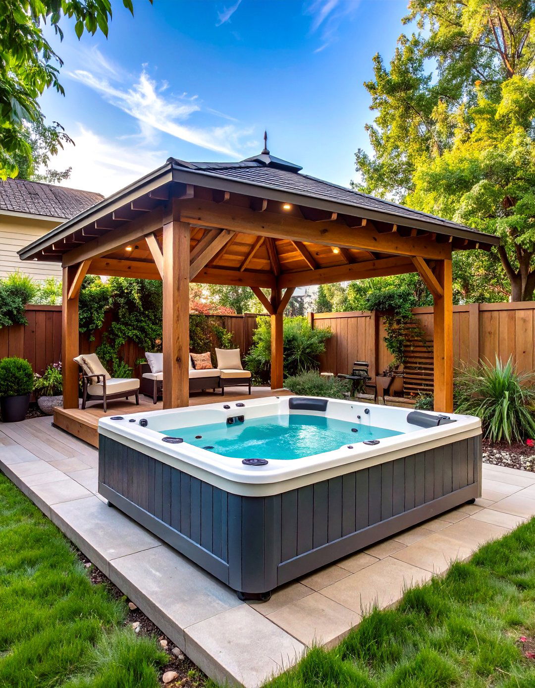 Hot Tub Gazebo Enclosure - 30 backyard gazebo ideas