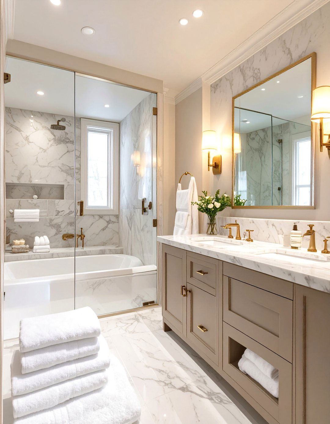 Hotel Inspired Luxury Bathroom - 30 bathroom remodel ideas 2022