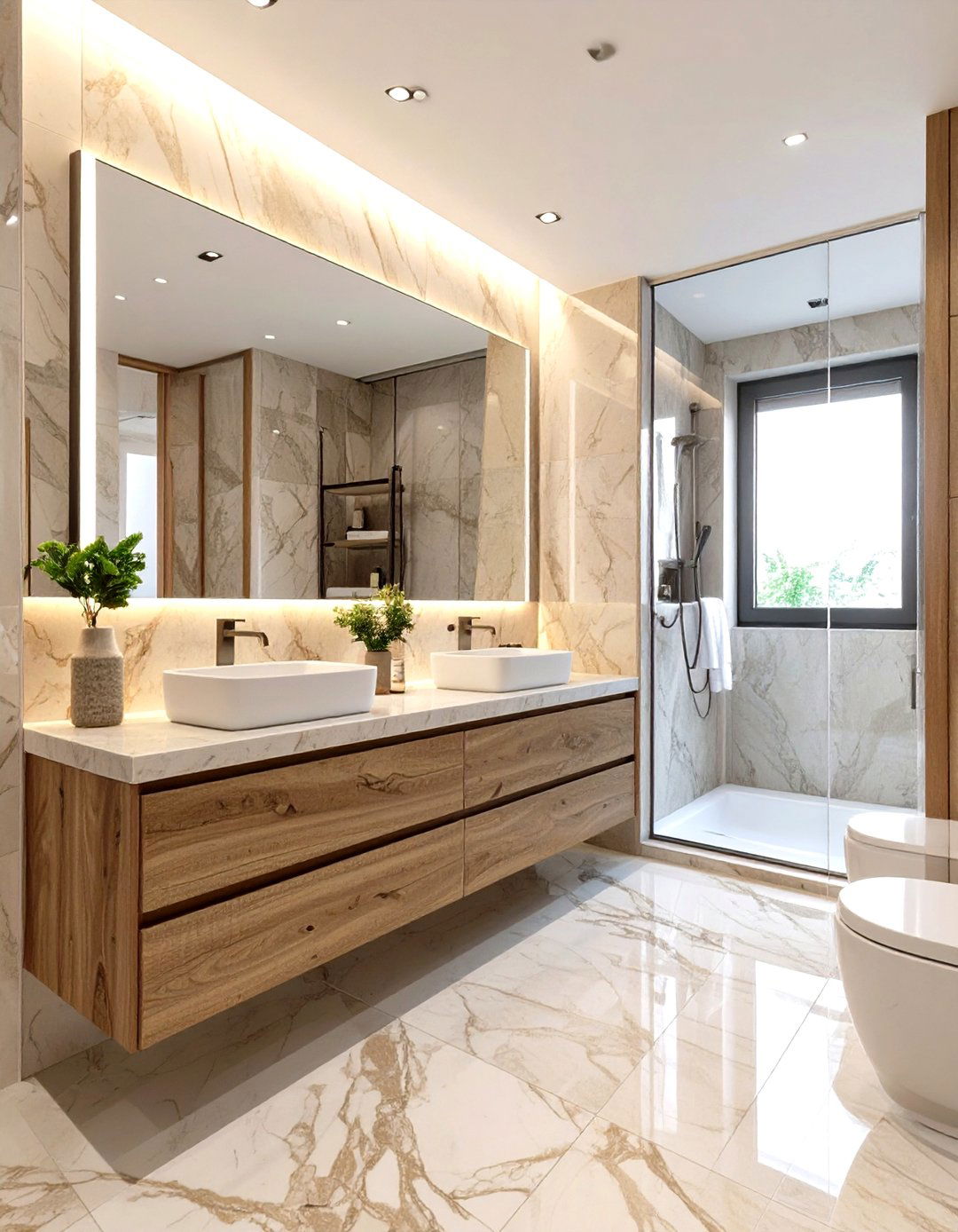 Hotel Inspired Neutral Bathroom - 30 neutral bathroom ideas
