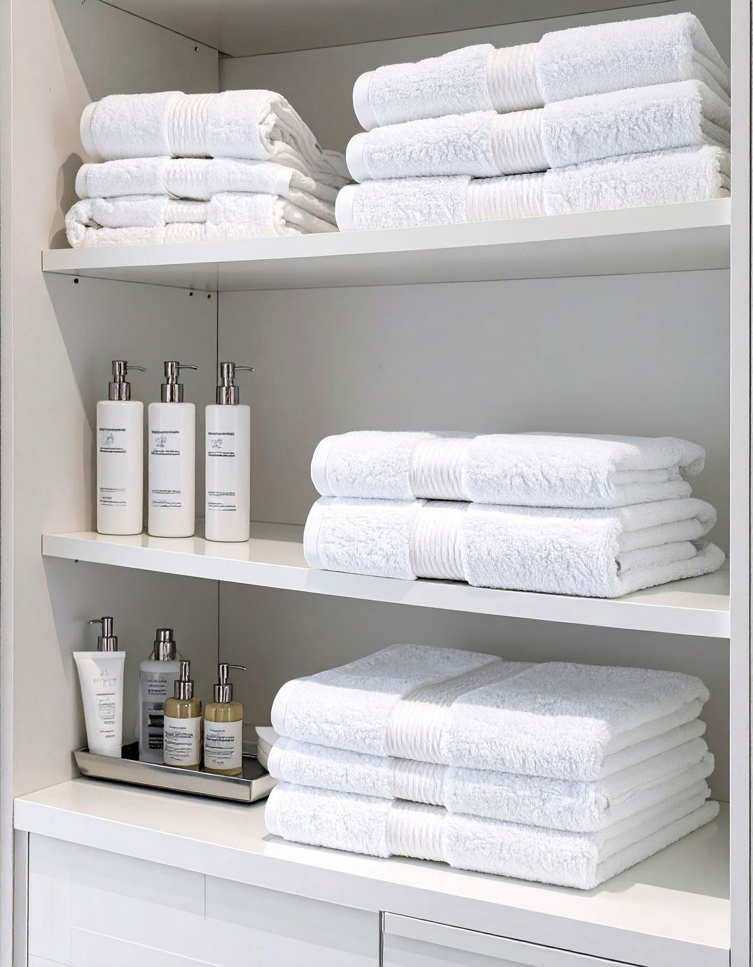 Hotel Luxury Linen Presentation - 30 bathroom closet organization ideas