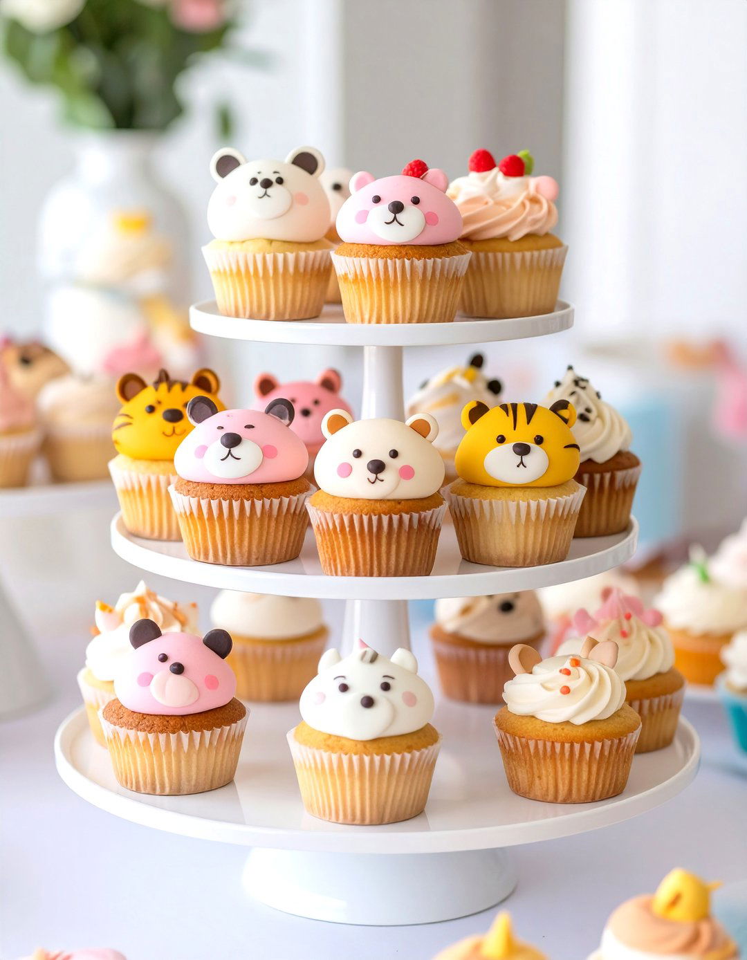Hundred Acre Wood Character Cupcakes - 30 winnie the pooh baby shower ideas
