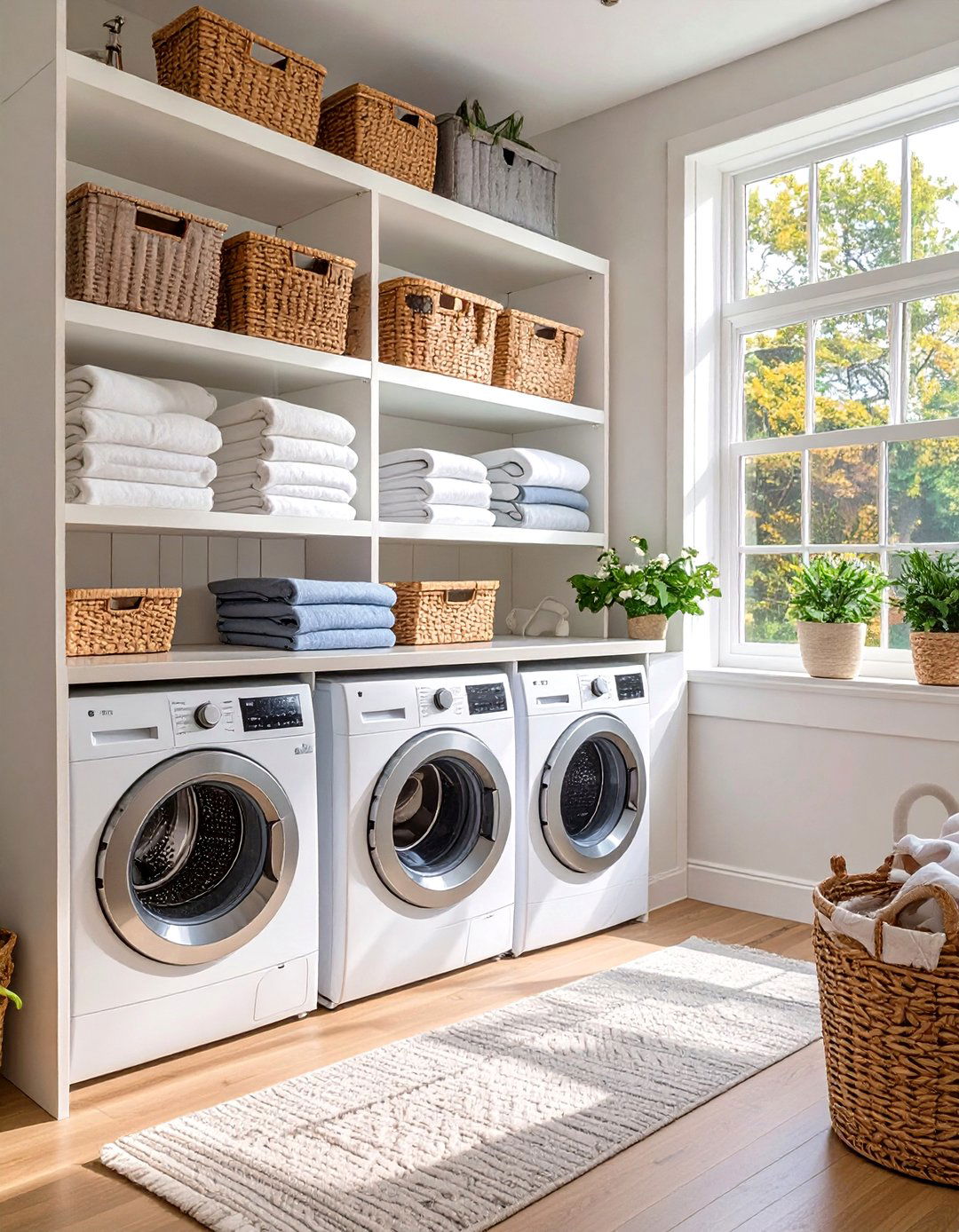 IKEA BOAXEL System with Pull Out Baskets - 30 small laundry room ideas ikea
