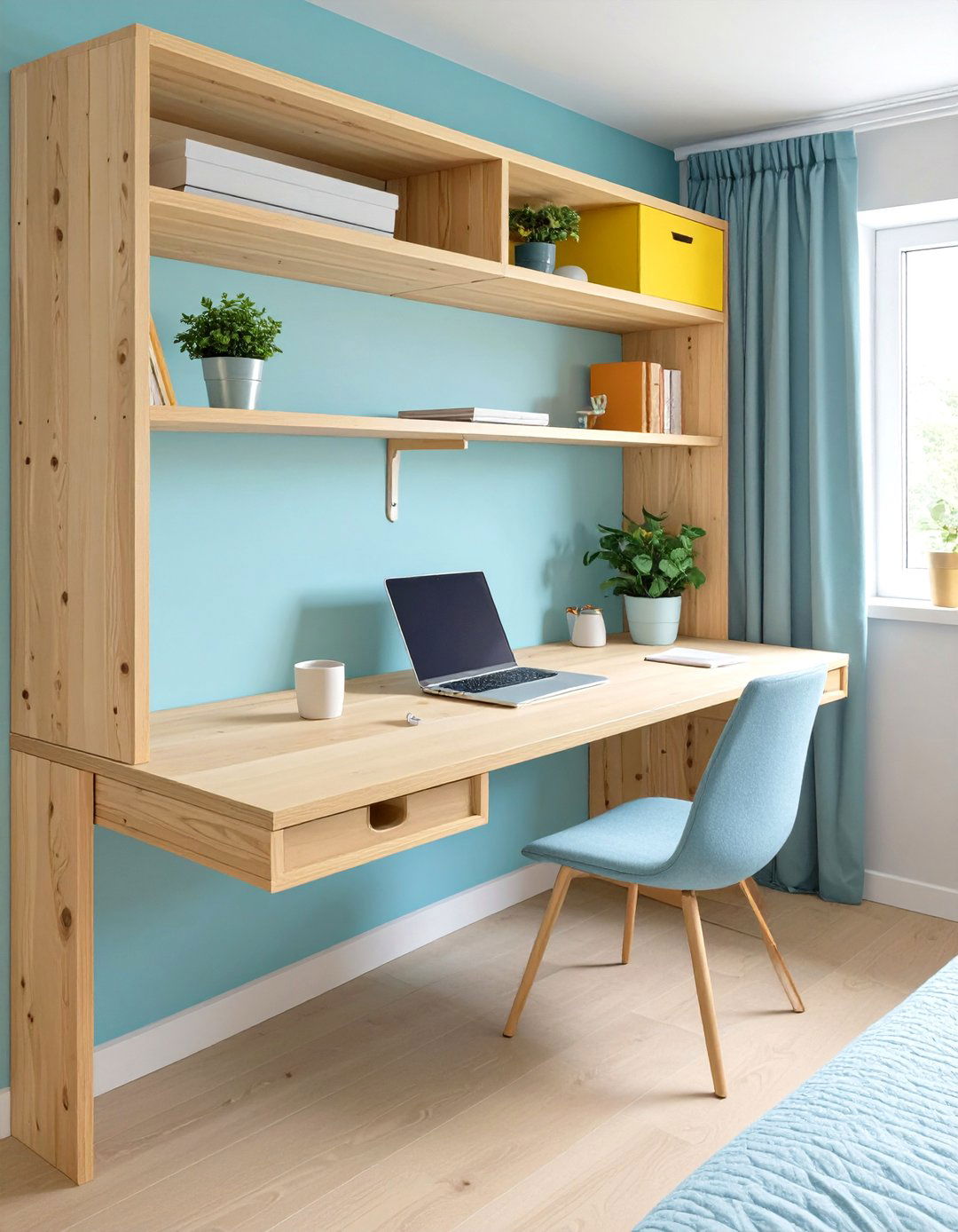 IKEA IVAR System with a Fold Down Table - 30 small bedroom storage ideas ikea