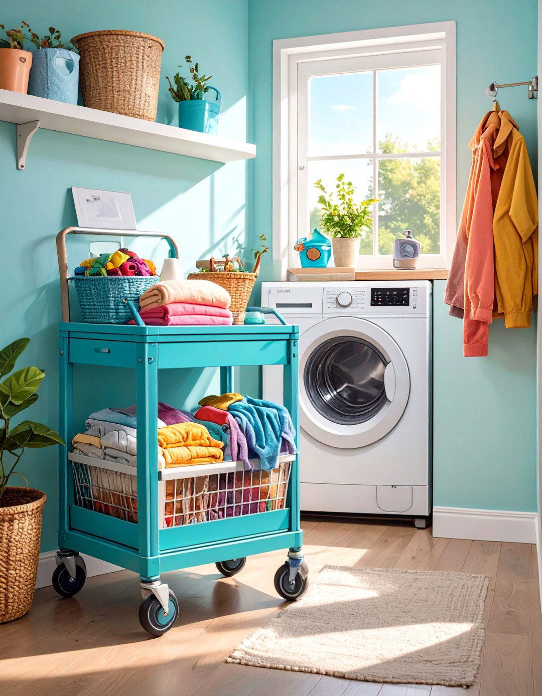 IKEA RSKOG Utility Cart for Mobile Storage - 30 small laundry room ideas ikea