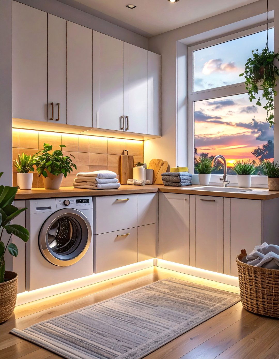 IKEA STTTA LED Lighting for Visibility - 30 small laundry room ideas ikea