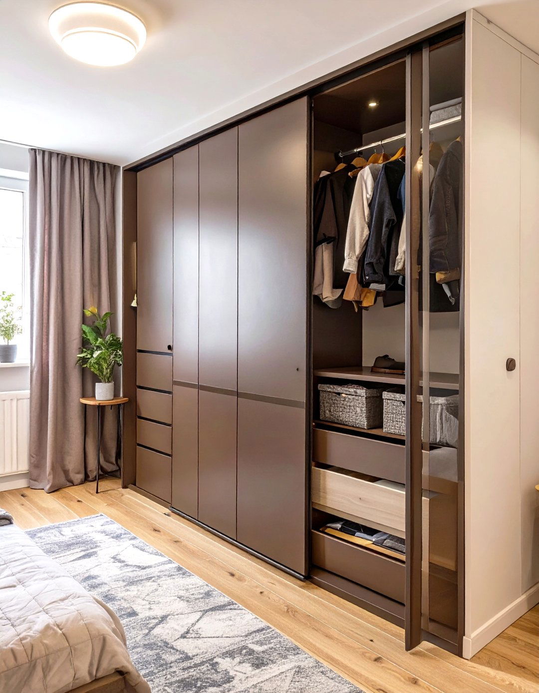 IKEA TRYSIL Wardrobe with Sliding Doors and Drawers - 30 small bedroom storage ideas ikea