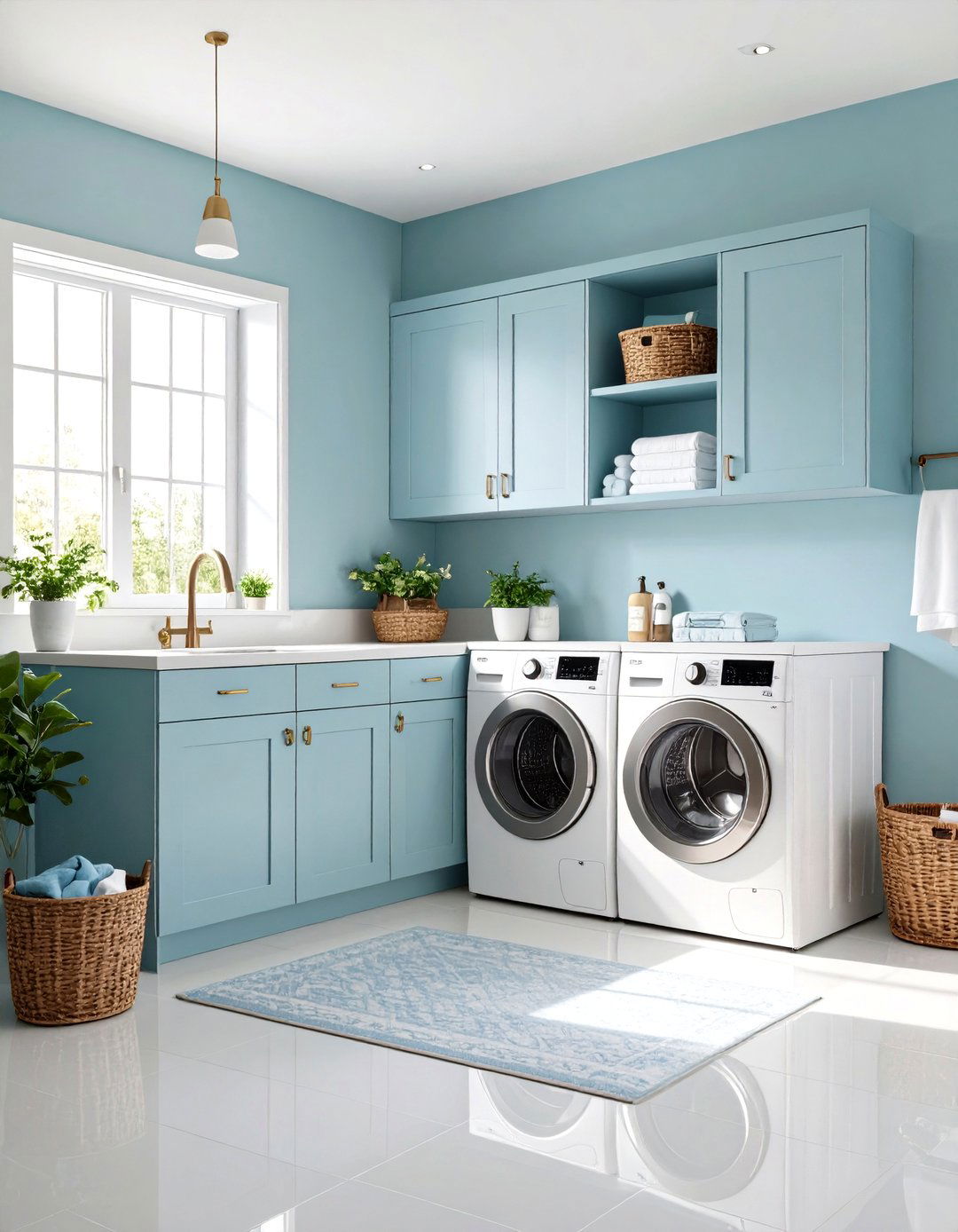 Icy A Refreshing and Spa Like Laundry Room - 30 2025 paint color trends sherwin williams