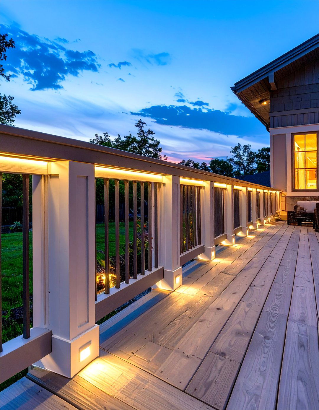Illuminated Composite Deck Railing System - 30 composite deck railing ideas