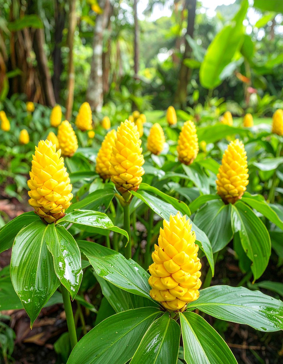 Illuminating a Tropical Garden with Tiki Torches - 30 tropical garden ideas