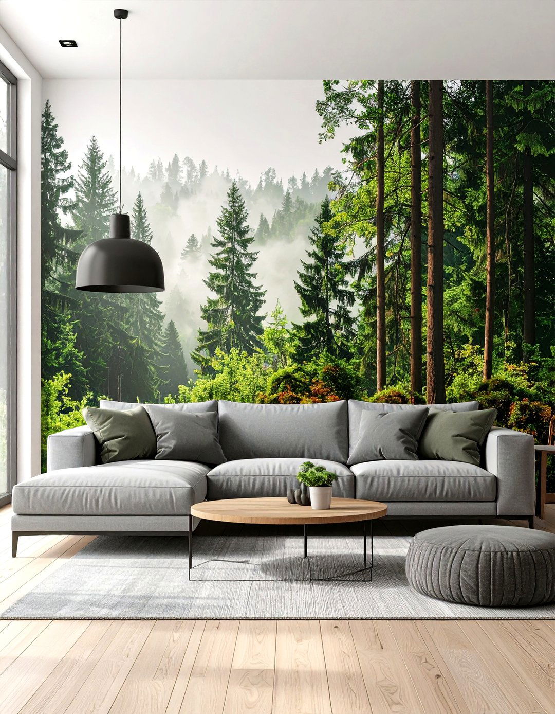Immersive Full Wall Mural - 30 accent wall ideas for living room