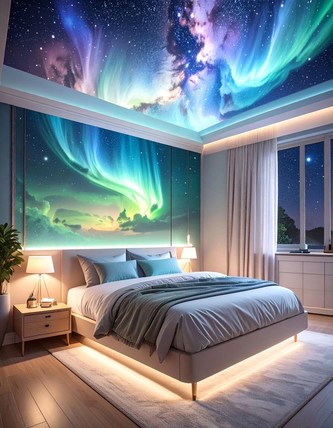 Immersive Galaxy Projector Ambiance - 30 spotify bedroom trend