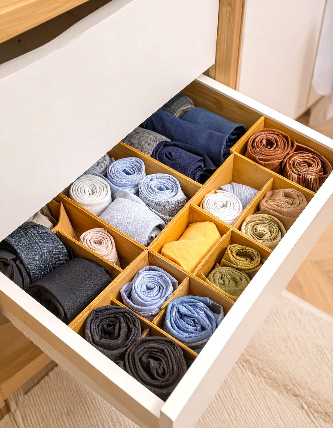 Implement Drawer Inserts and Dividers - 30 small closet organizer ideas