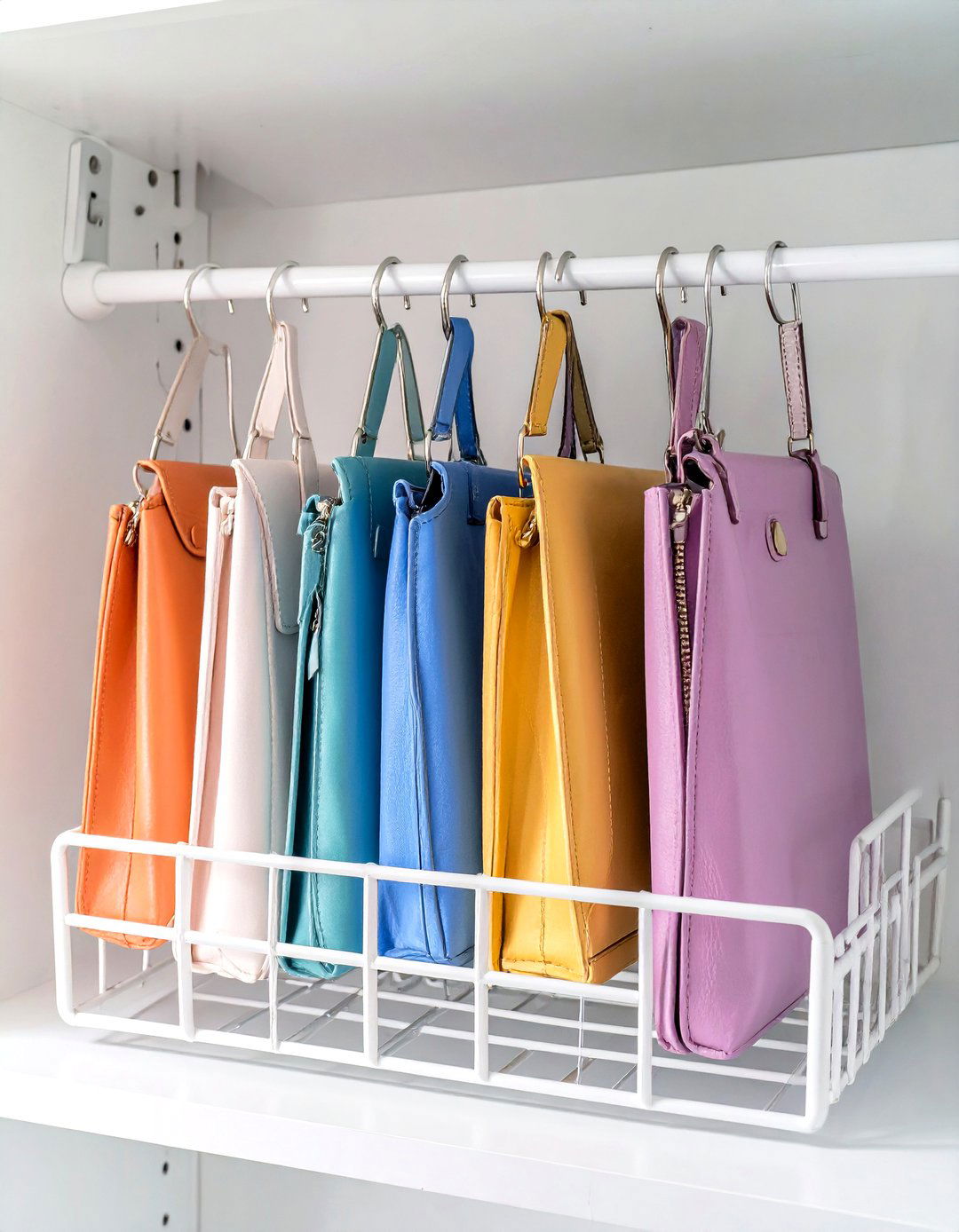 Implement a File Folder System for Clutches - 30 small closet organizer ideas