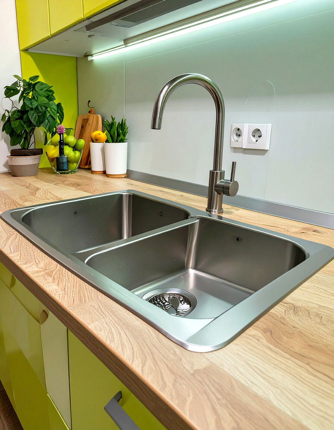 Implement a Single Bowl Sink - 30 very small kitchen ideas on a budget