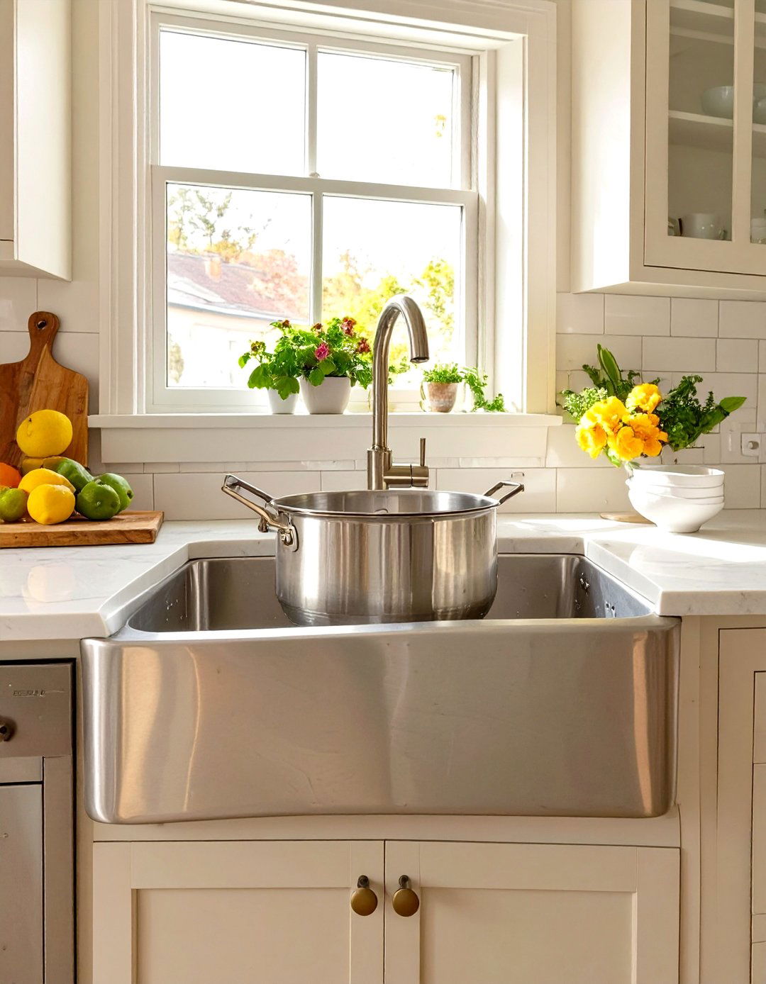 Implementing a Single Basin Sink - 30 small kitchen organization ideas