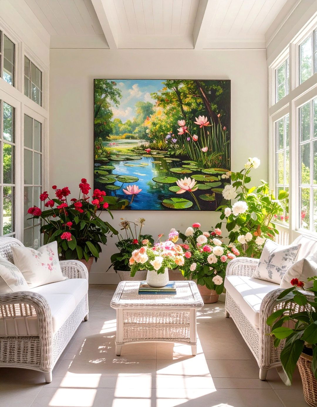 Impressionist Style AI Garden Scenes - 30 ai wall art ideas
