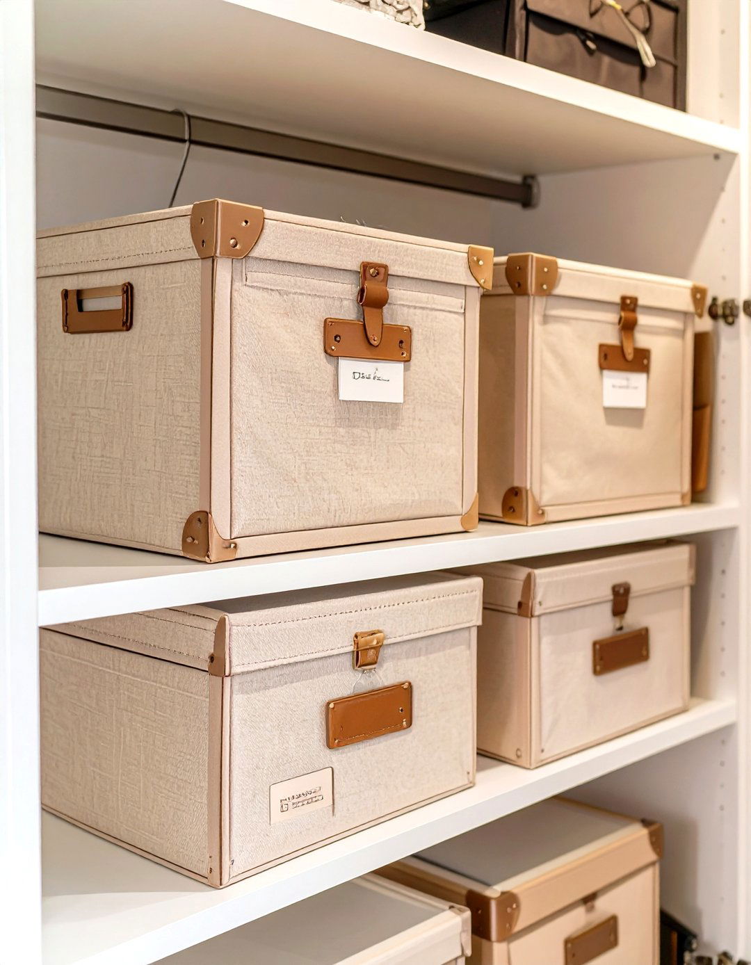 Incorporate Fabric Storage Boxes - 30 small closet organizer ideas