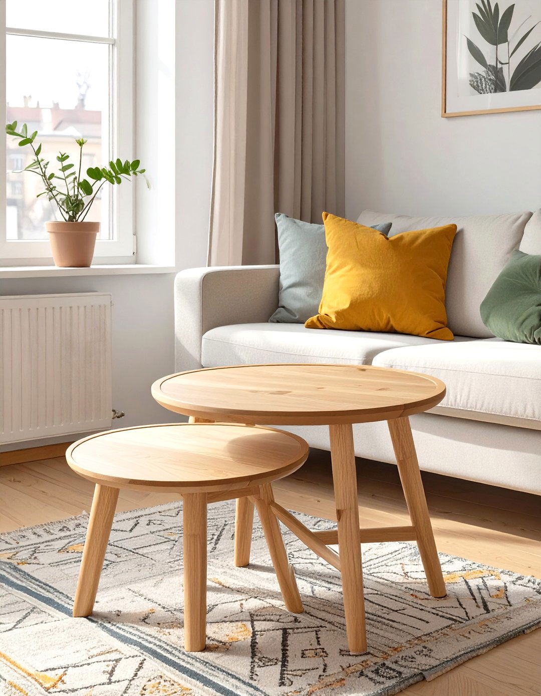 Incorporate Nesting Tables - 30 tiny living room ideas