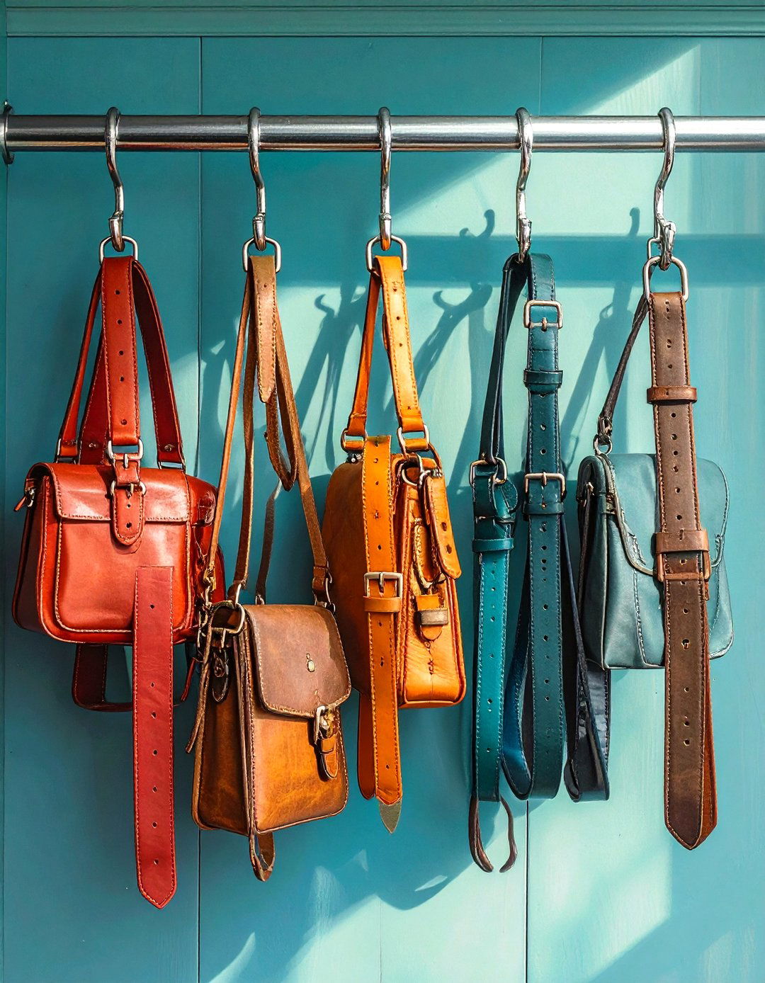 Incorporate S Hooks for Accessories - 30 small closet storage ideas