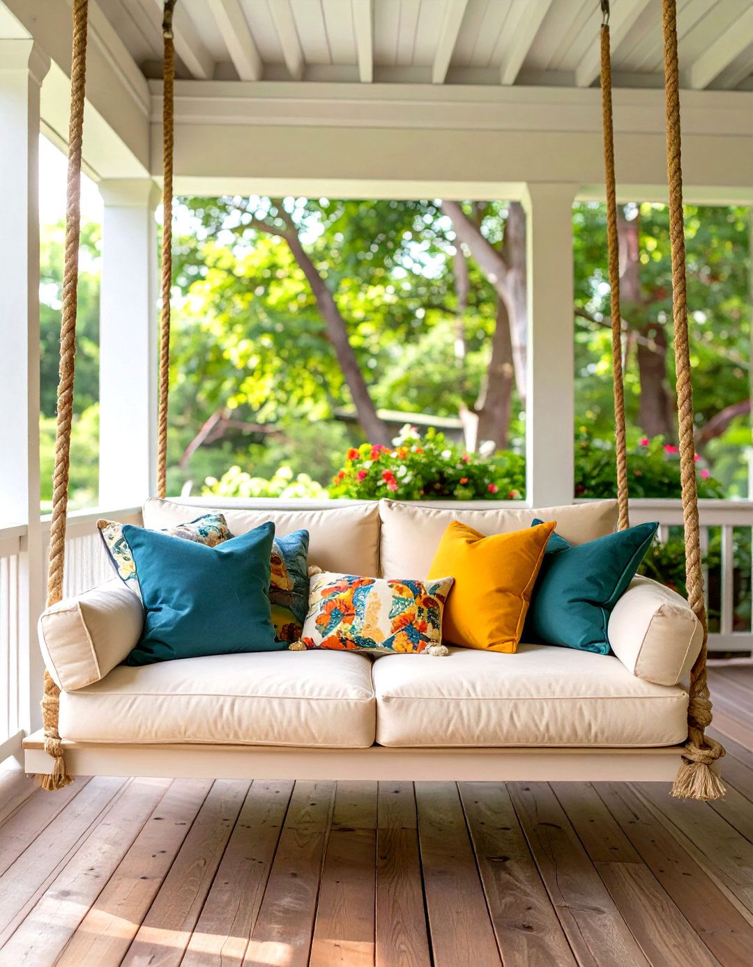 Incorporate a Porch Swing Bed - 30 screened in porch decorating ideas
