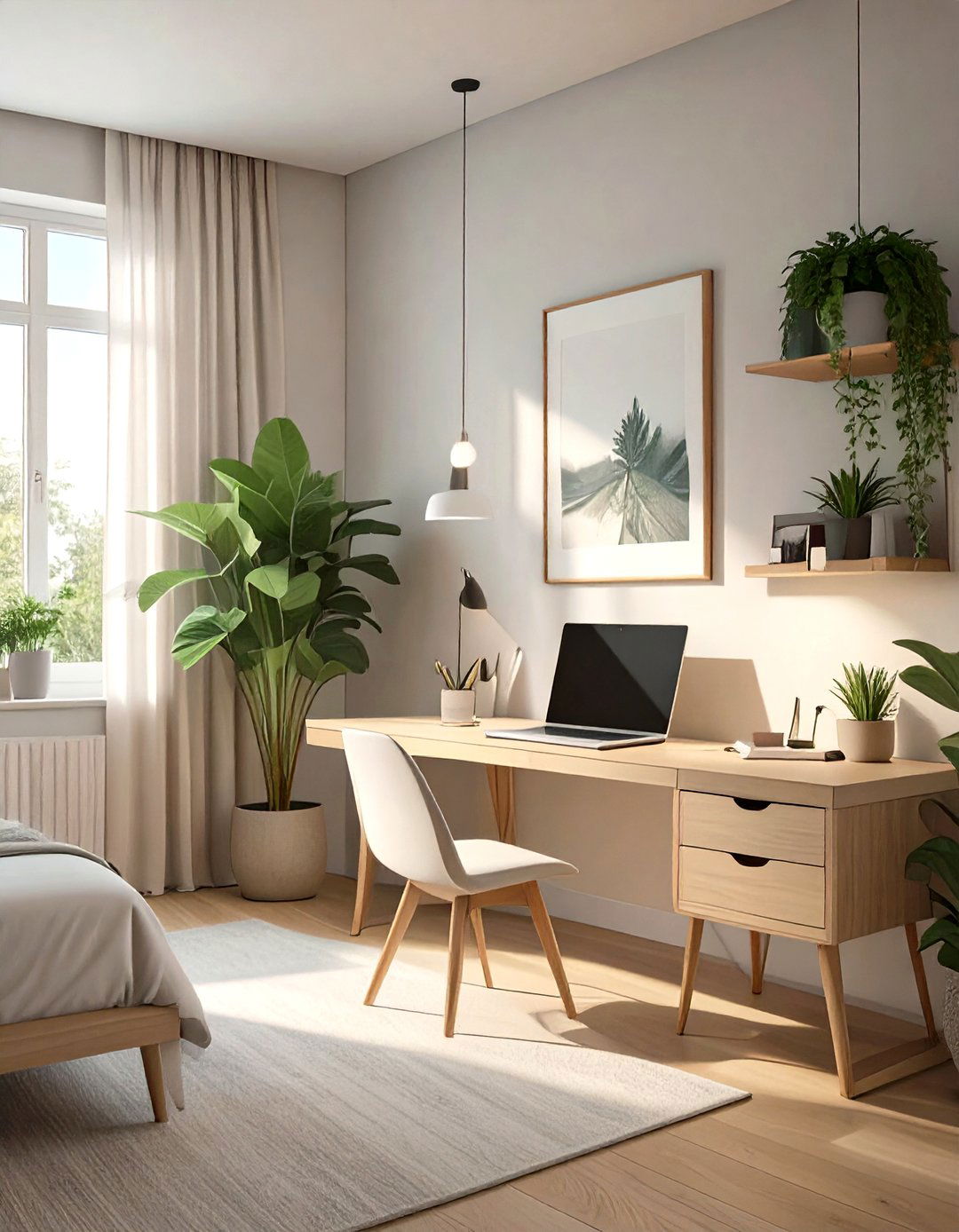 Incorporating Floating Desks for a Minimalist Workspace - 30 small house interior design ideas
