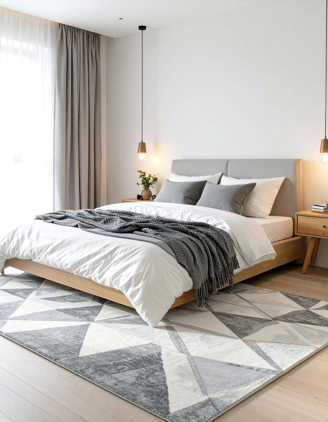 Incorporating Geometric Patterns - 30 scandinavian bedroom ideas