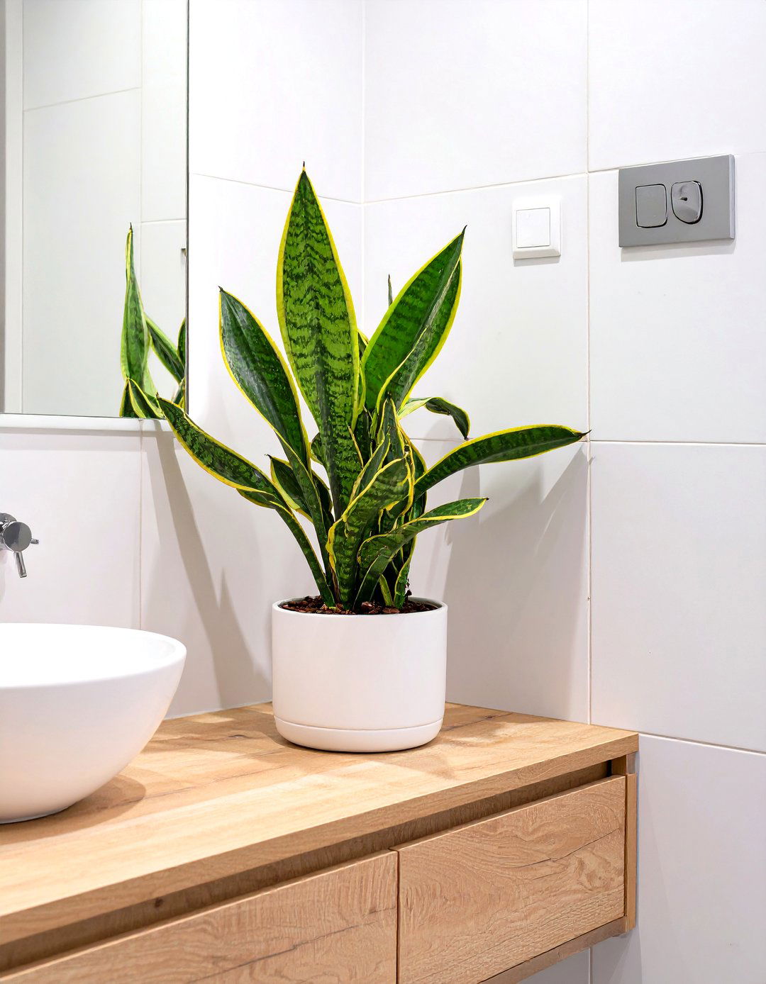 Incorporating Living Plants - 30 small modern bathroom ideas