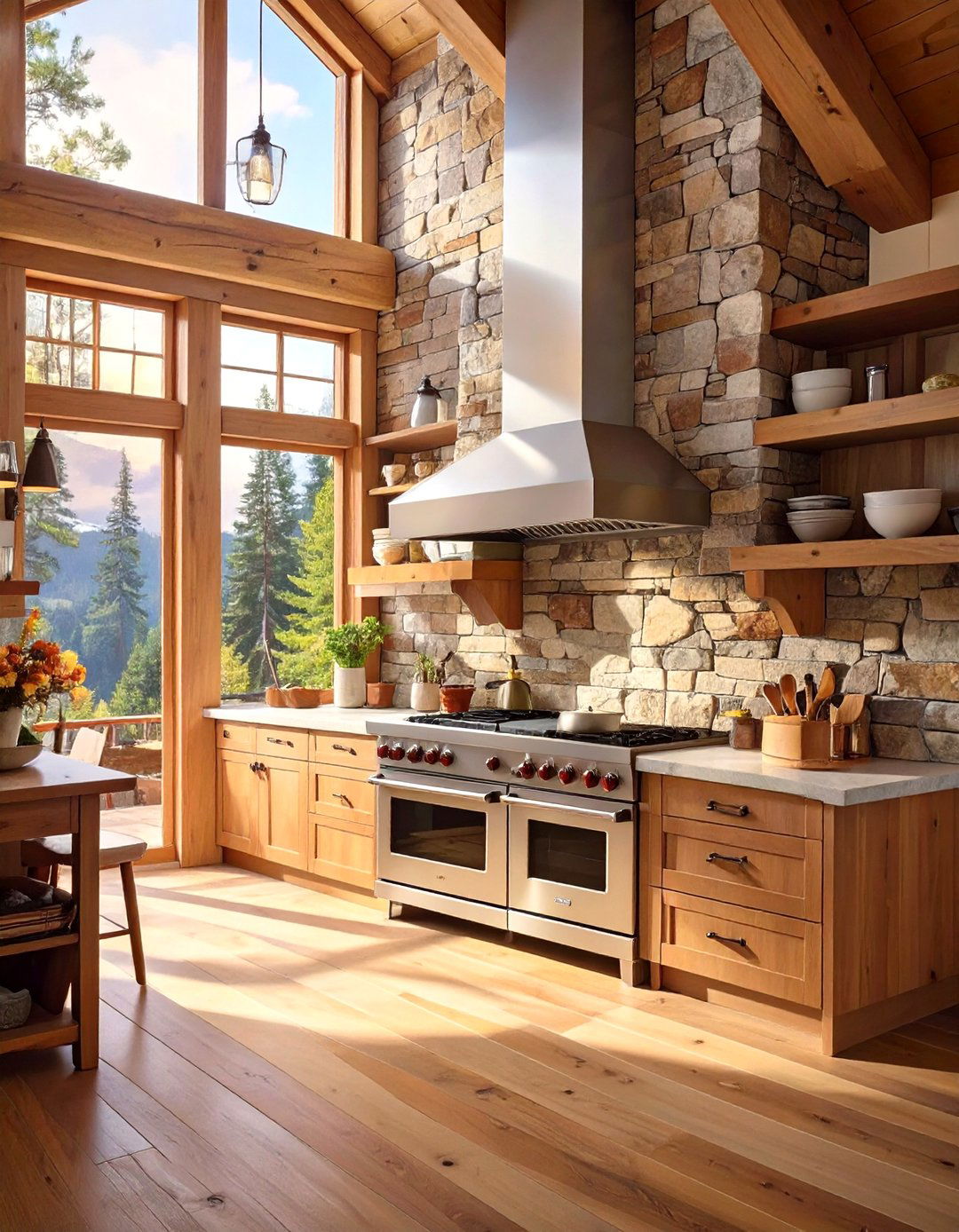 30 Modern Log Cabin Kitchen Ideas for a Cozy Home - We Love Home Blog