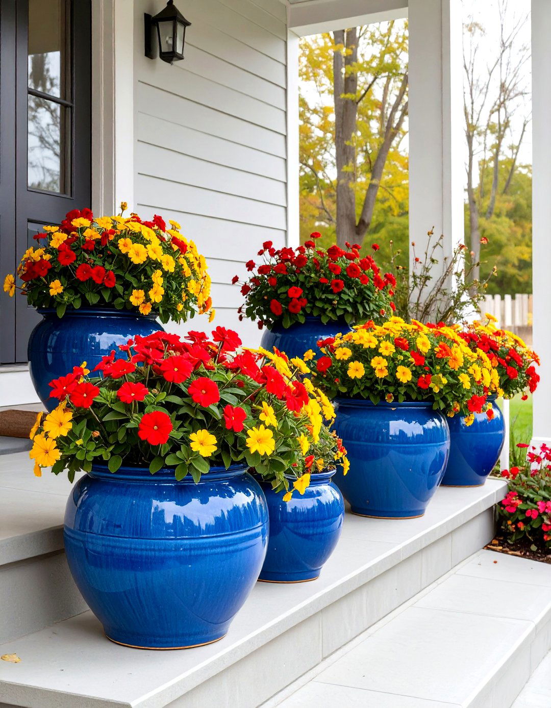 Incorporating Potted Plants - 30 simple front yard landscaping ideas