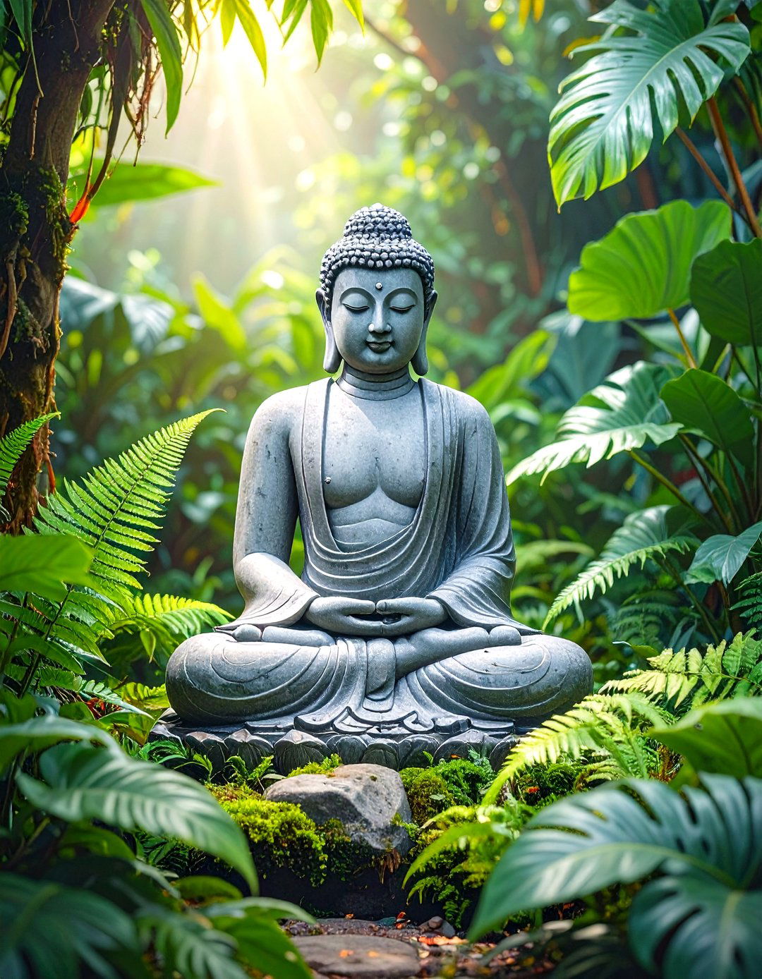 Incorporating Statues and Garden Art - 30 tropical backyard ideas