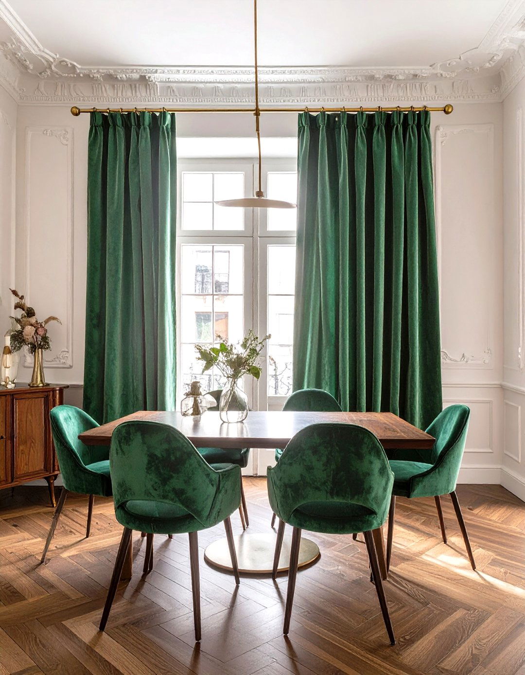 Incorporating Velvet Curtains - 30 vintage interior design ideas