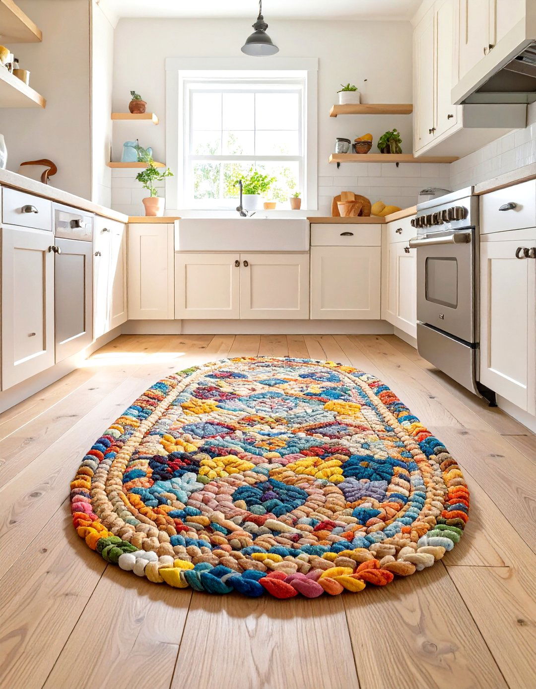Incorporating a Cozy Rug in a Small Country Kitchen - 30 small country kitchen ideas