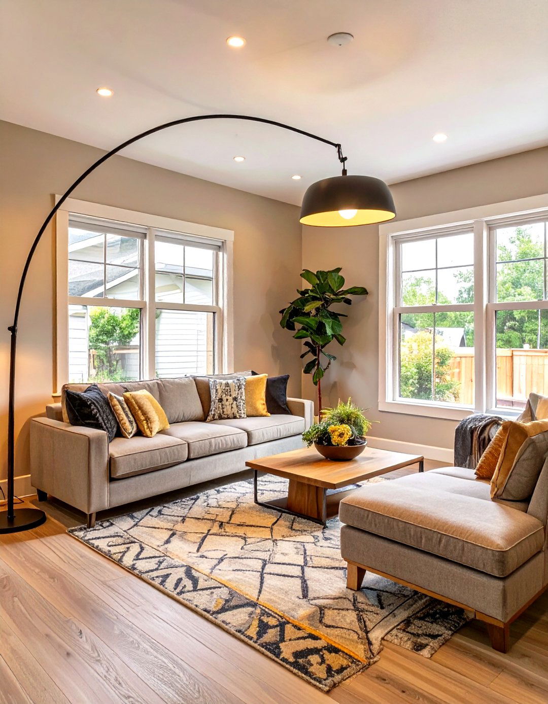 Incorporating a Floor Lamp for Height - 30 single wide small mobile home living room ideas