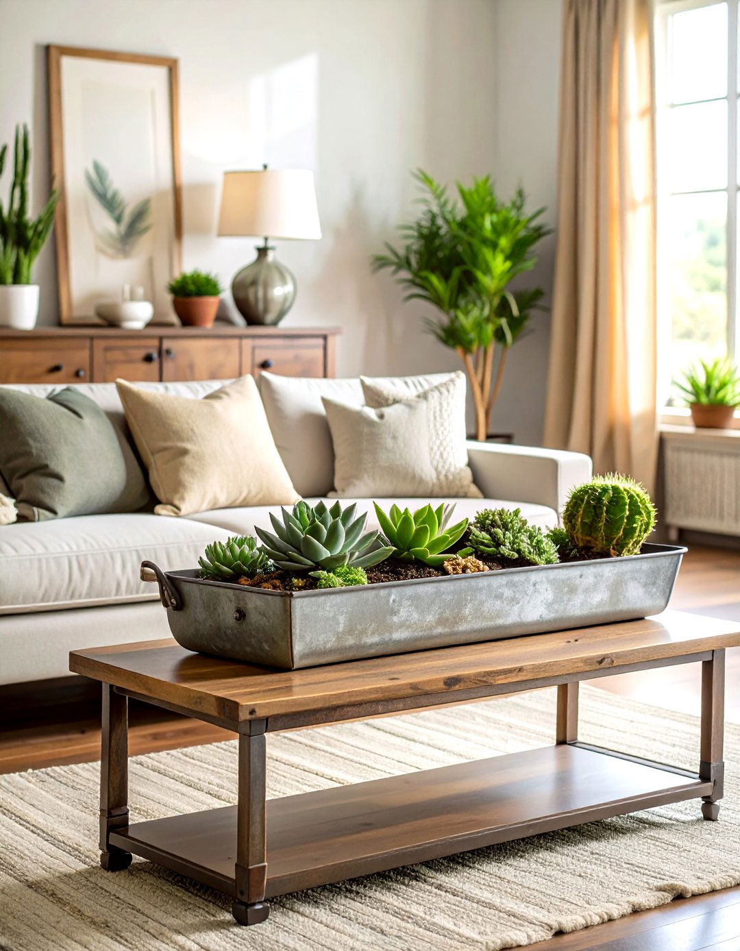Incorporating a Galvanized Metal Trough - 30 rustic living room ideas