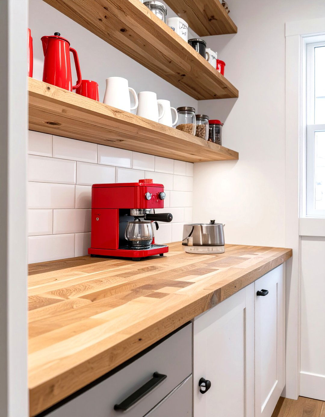 Incorporating a Small Countertop - 30 small walk-in pantry ideas