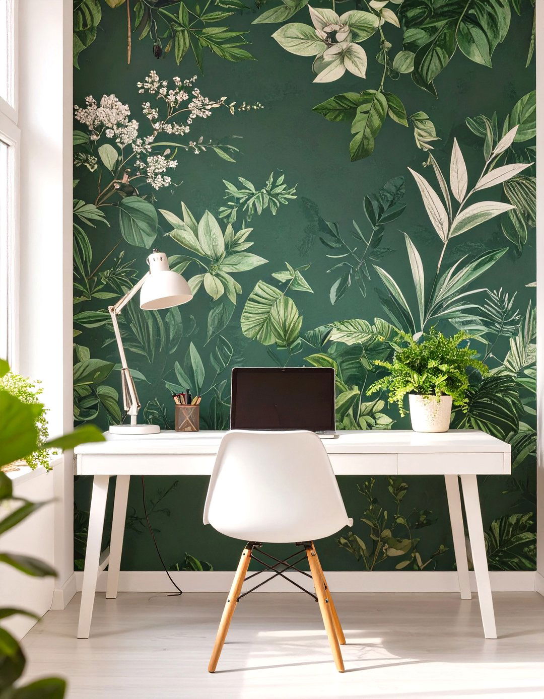 Incorporating an Accent Wall in a Small Office - 30 small office decor ideas for work