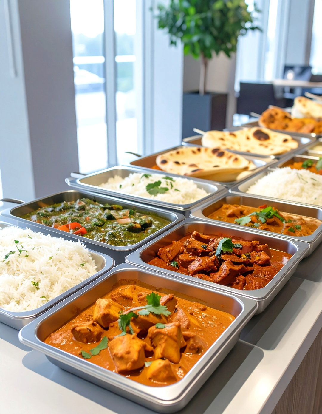Indian Curry Buffet - 30 office lunch ideas for a group