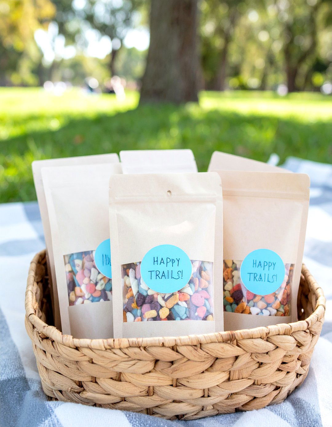 Individual Trail Mix Bags - 30 inexpensive baby shower favors ideas