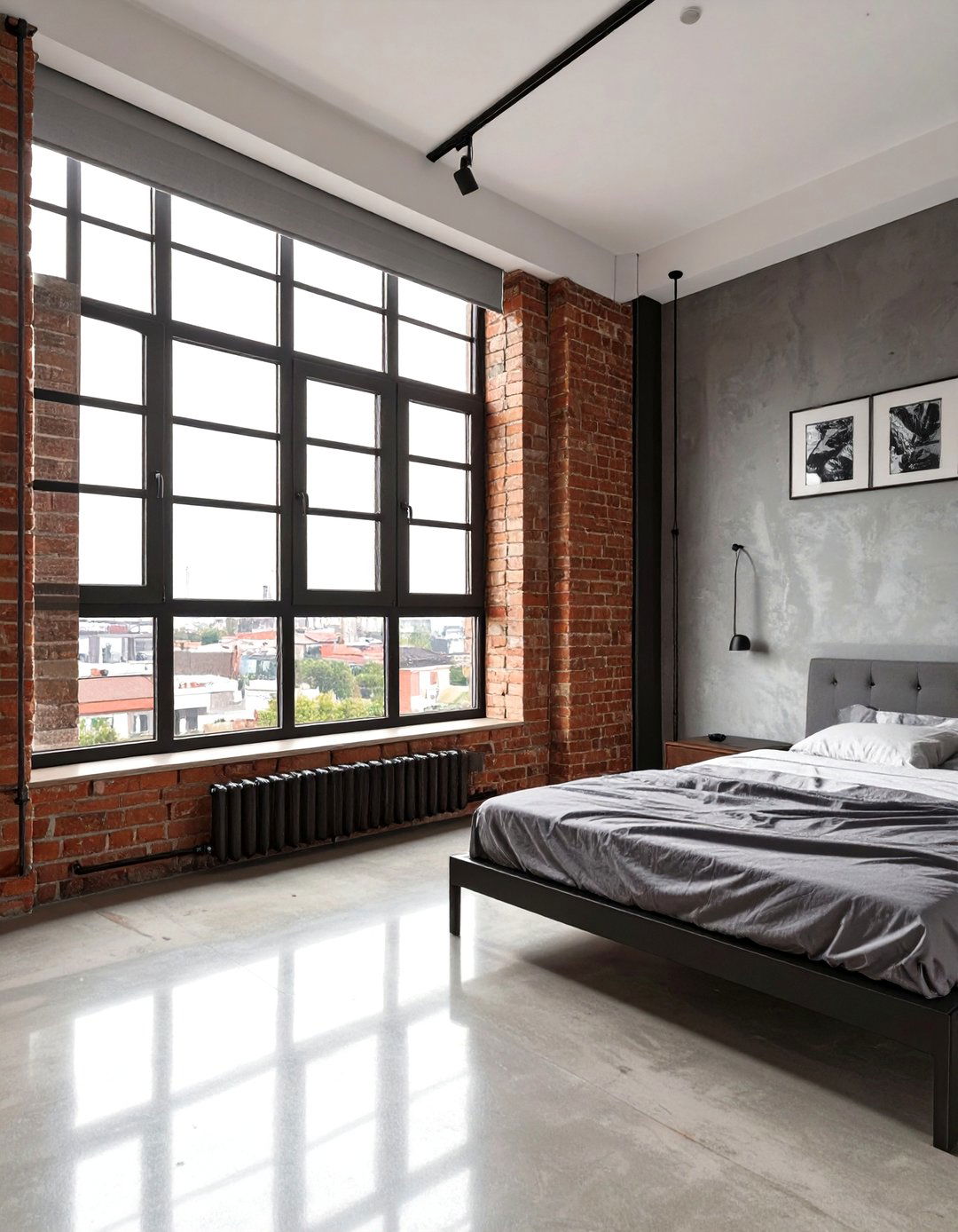 Industrial Bedroom Black Steel Windows - 30 bedroom window ideas