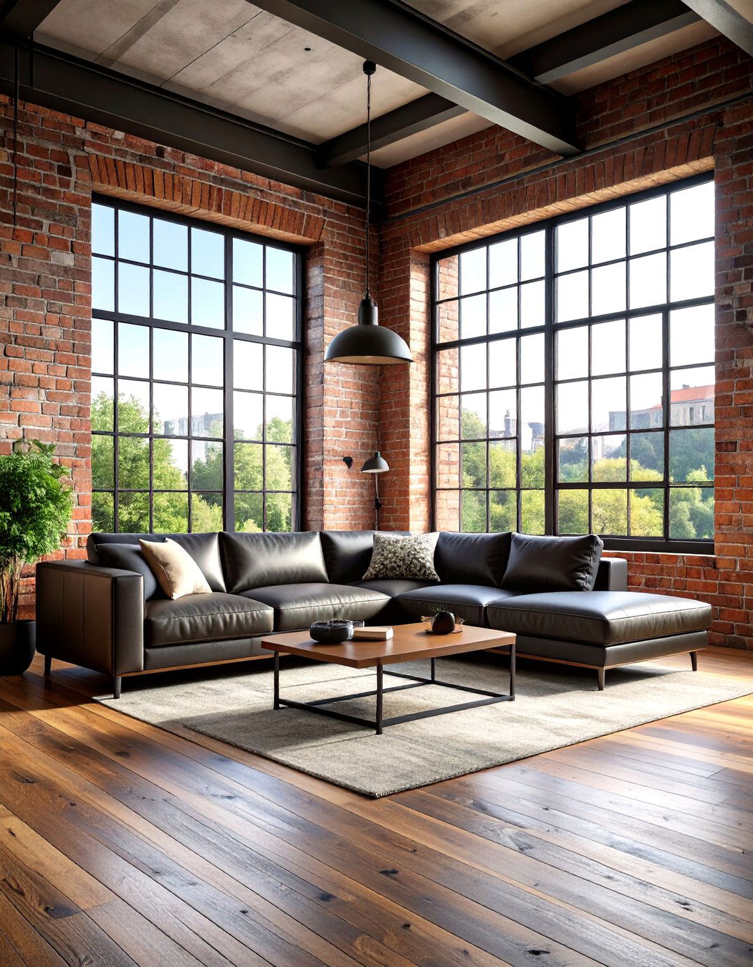 Industrial Black Steel Framed Windows - 30 living room window ideas